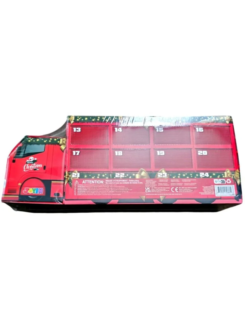 Christmas Advent Calendar Truck With 24 Mini Toy Cars For Kids Ages 3+ Festive R